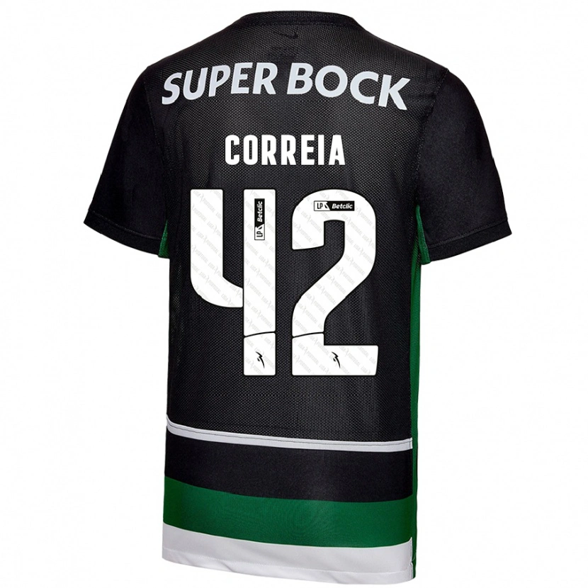 Danxen Pánské Leonete Maísa Nozerand Correia #42 Černá Bílá Zelená Domů Hráčské Dresy 2024/25 Dres