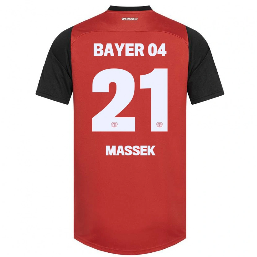 Danxen Pánské Ivan Massek #21 Červená Černá Domů Hráčské Dresy 2024/25 Dres