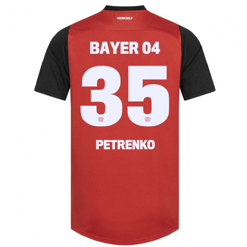 Danxen Pánské Oleksandr Petrenko #35 Červená Černá Domů Hráčské Dresy 2024/25 Dres