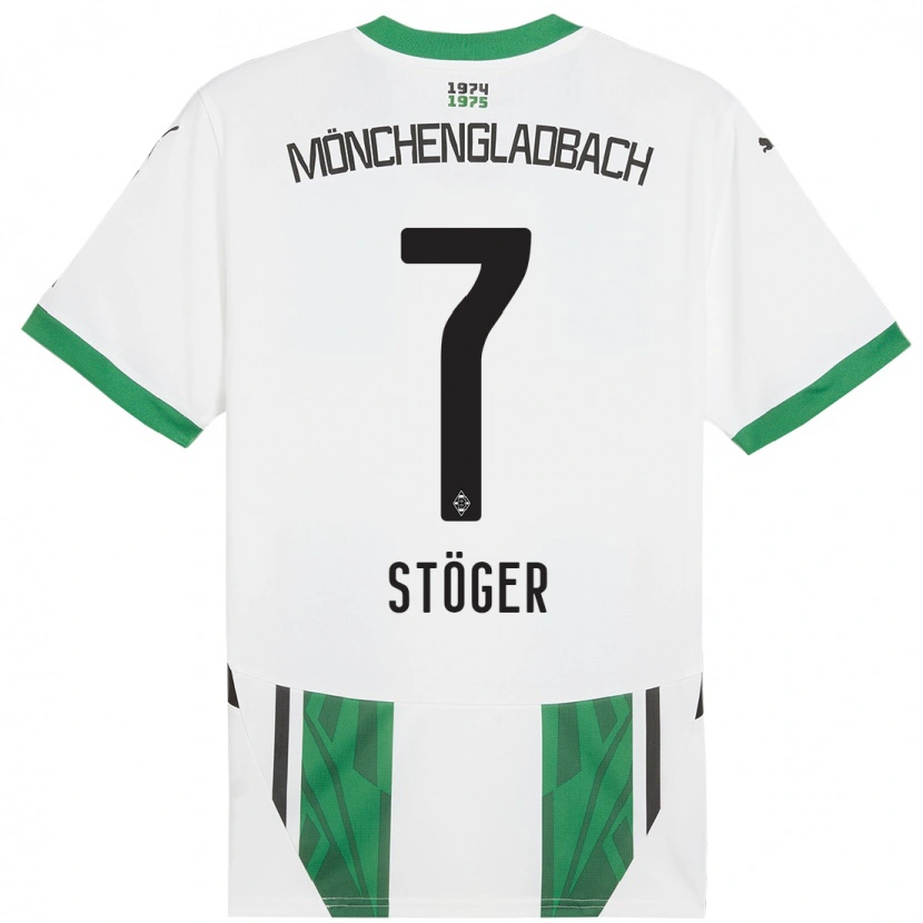 Danxen Pánské Kevin Stöger #7 Bílá Zelená Domů Hráčské Dresy 2024/25 Dres