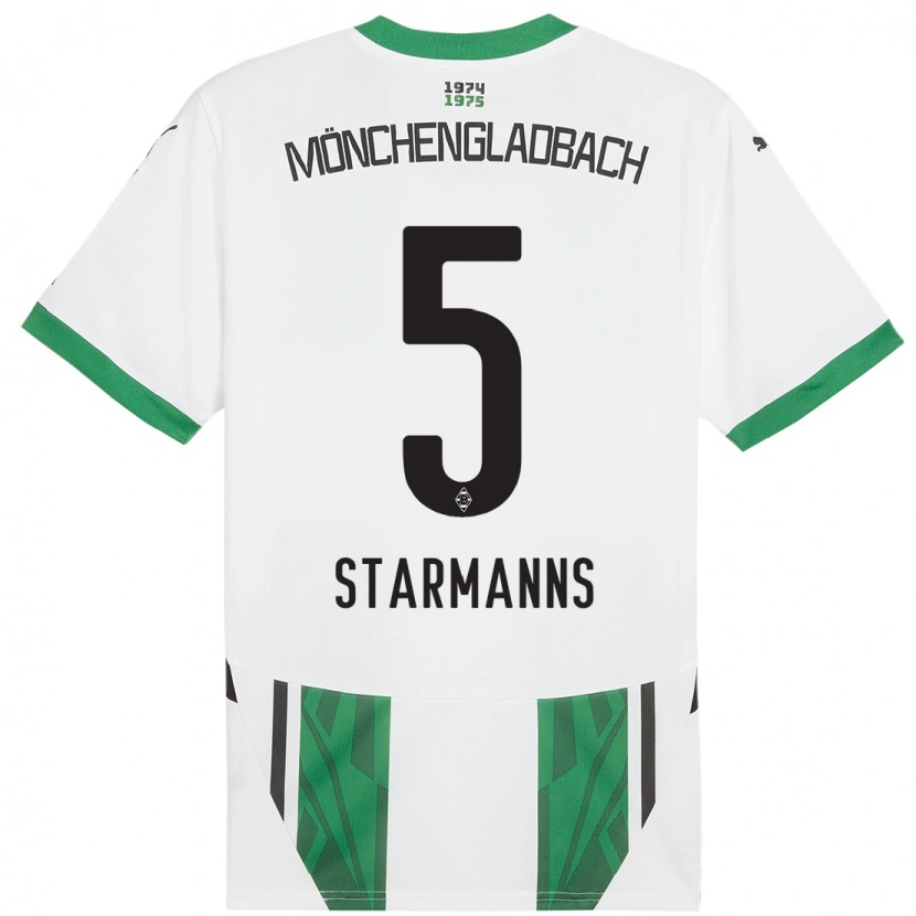 Danxen Pánské Sandra Starmanns #5 Bílá Zelená Domů Hráčské Dresy 2024/25 Dres