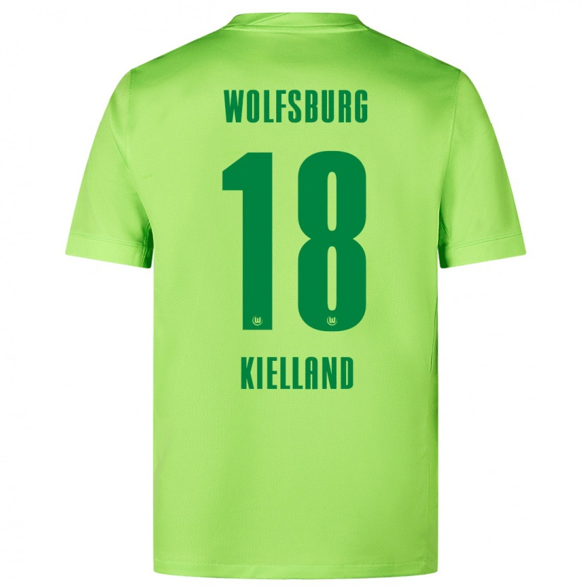 Danxen Pánské Justine Kielland #18 Fluorescenční Zelená Domů Hráčské Dresy 2024/25 Dres