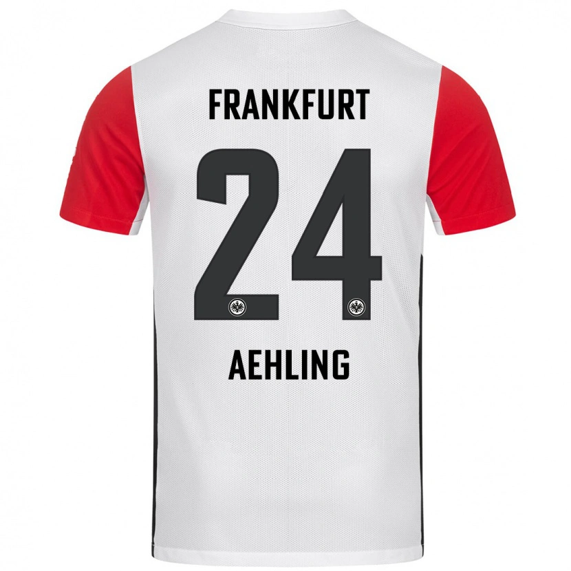 Danxen Pánské Anna Aehling #24 Bílá Červená Domů Hráčské Dresy 2024/25 Dres