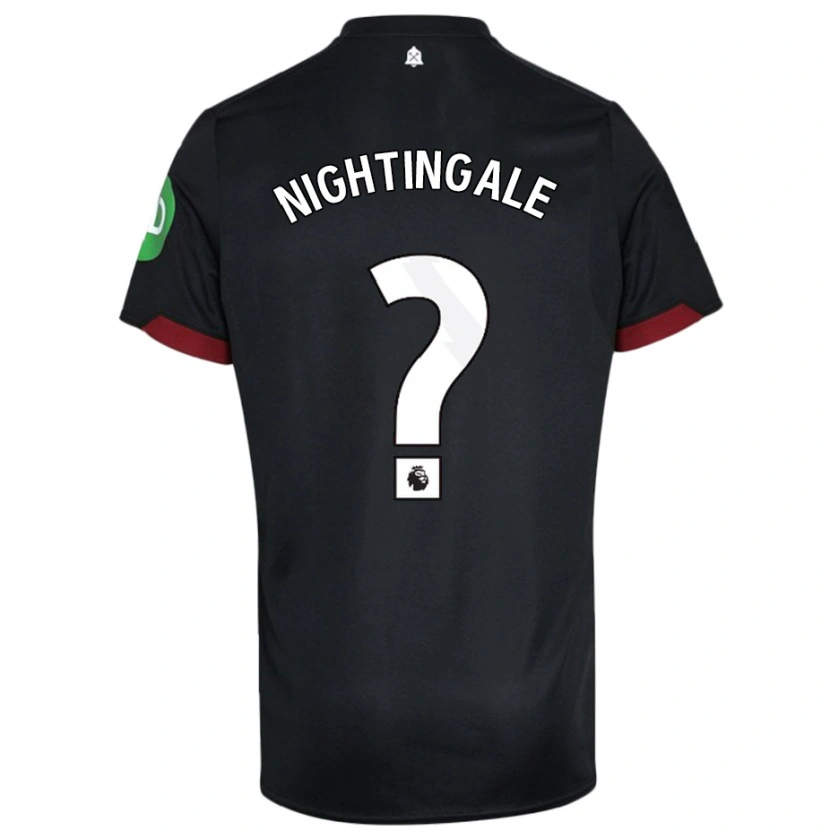 Danxen Pánské Ben Nightingale #0 Černá Bílá Daleko Hráčské Dresy 2024/25 Dres