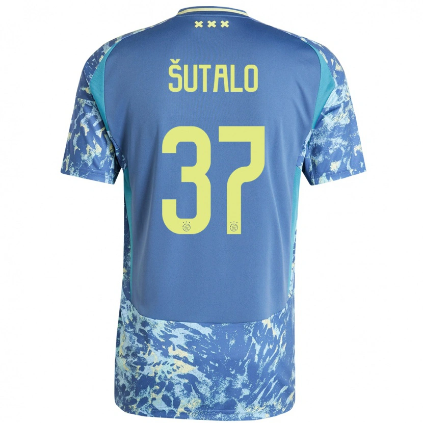 Danxen Pánské Josip Sutalo #37 Šedá Modrá Žlutá Daleko Hráčské Dresy 2024/25 Dres