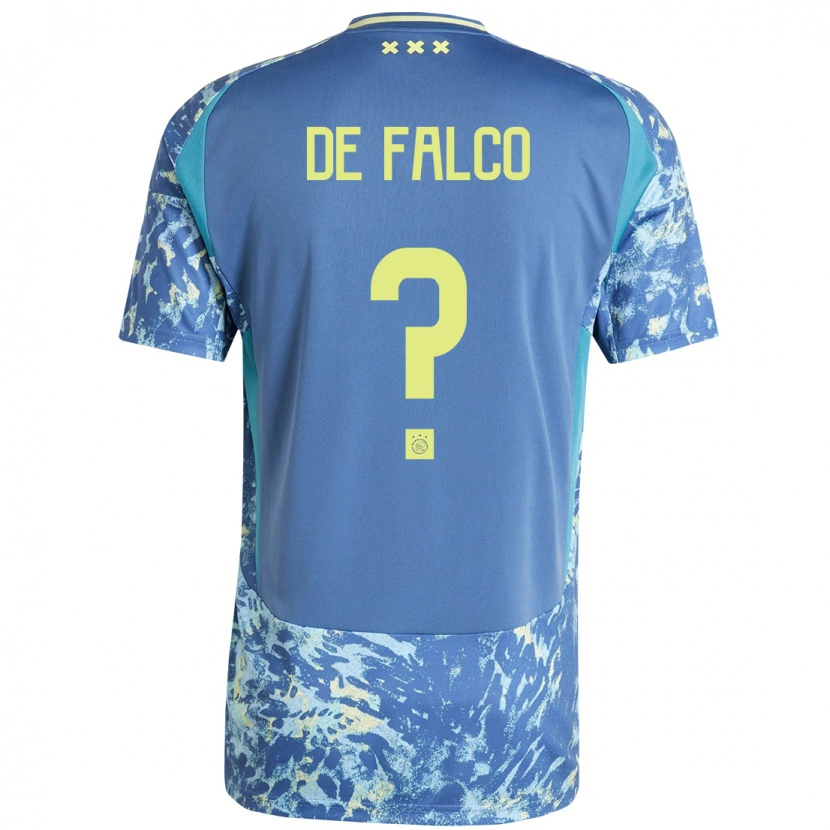 Danxen Pánské Sinclair De Falco #0 Šedá Modrá Žlutá Daleko Hráčské Dresy 2024/25 Dres