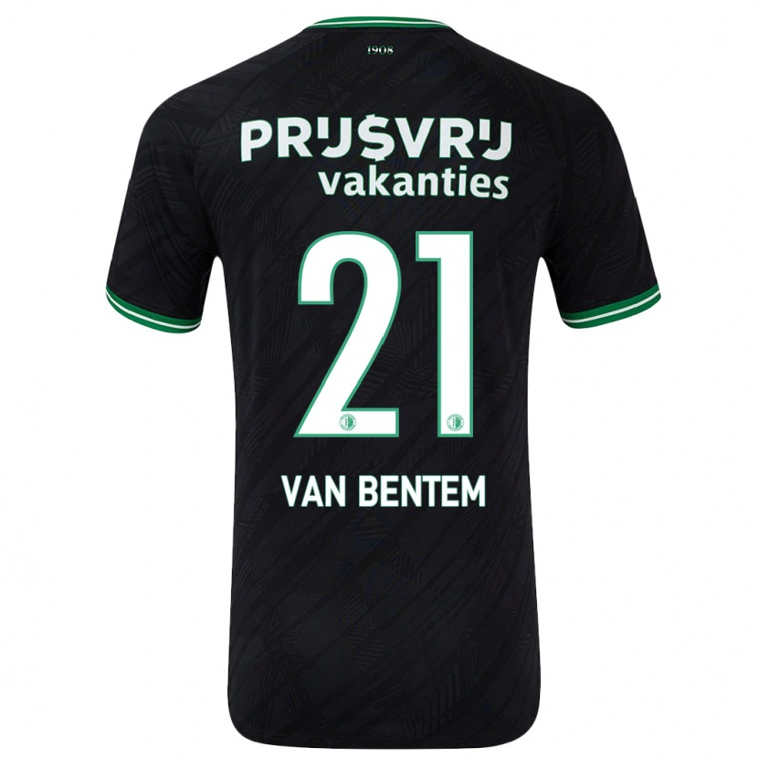 Danxen Pánské Tess Van Bentem #21 Černo Zelená Daleko Hráčské Dresy 2024/25 Dres
