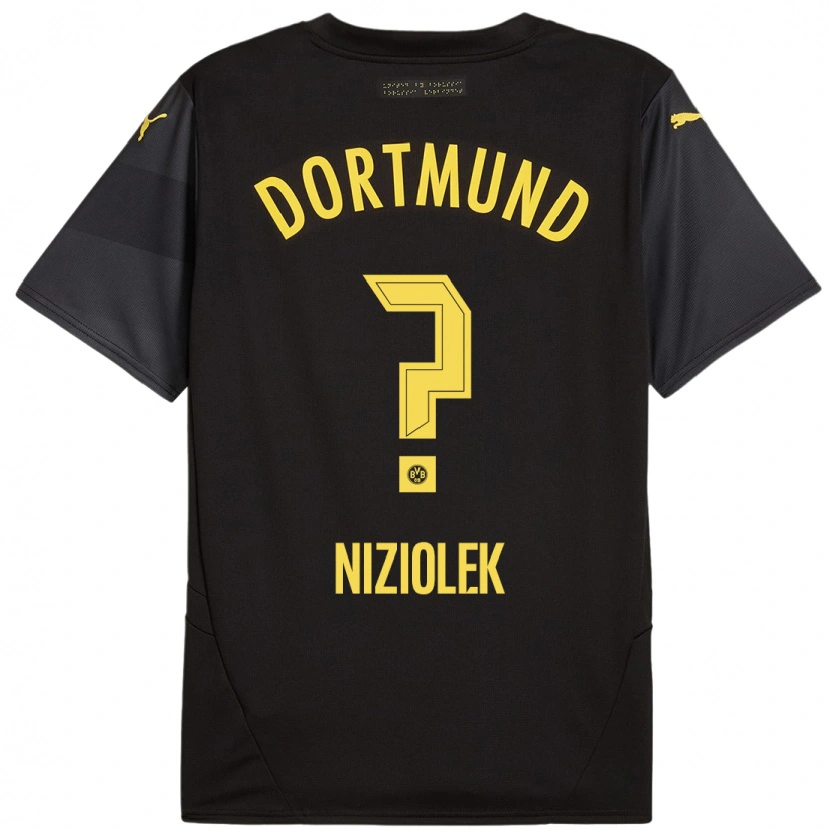 Danxen Pánské Alex Niziolek #0 Černá Žlutá Daleko Hráčské Dresy 2024/25 Dres