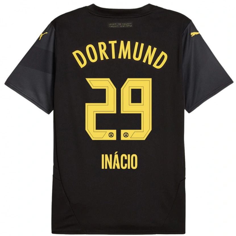 Danxen Pánské Samuele Inácio #29 Černá Žlutá Daleko Hráčské Dresy 2024/25 Dres