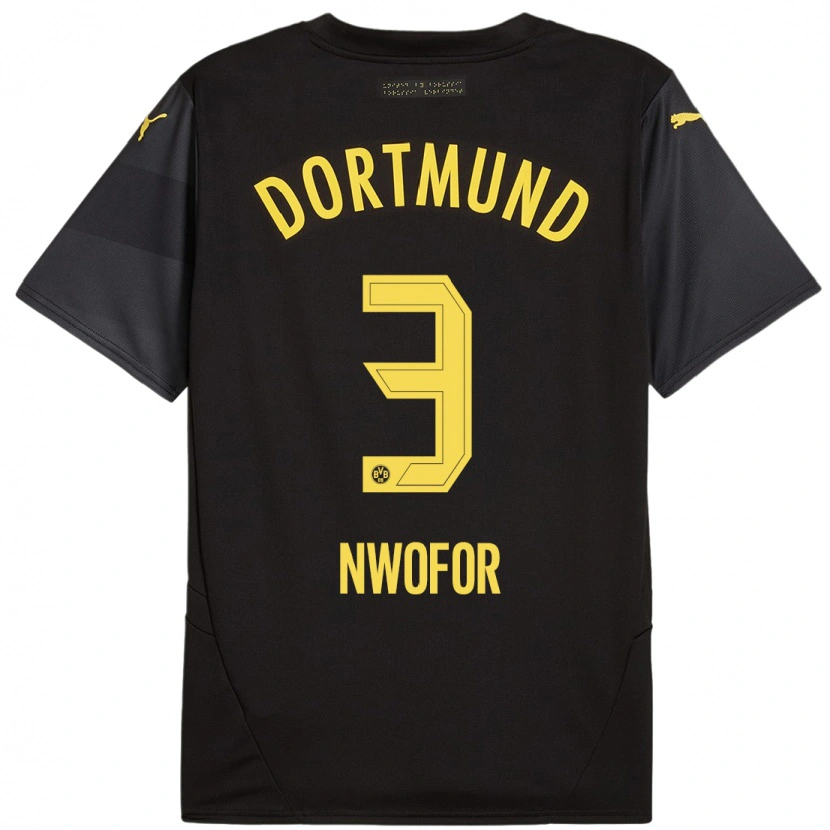 Danxen Pánské Jamie Nwofor #3 Černá Žlutá Daleko Hráčské Dresy 2024/25 Dres