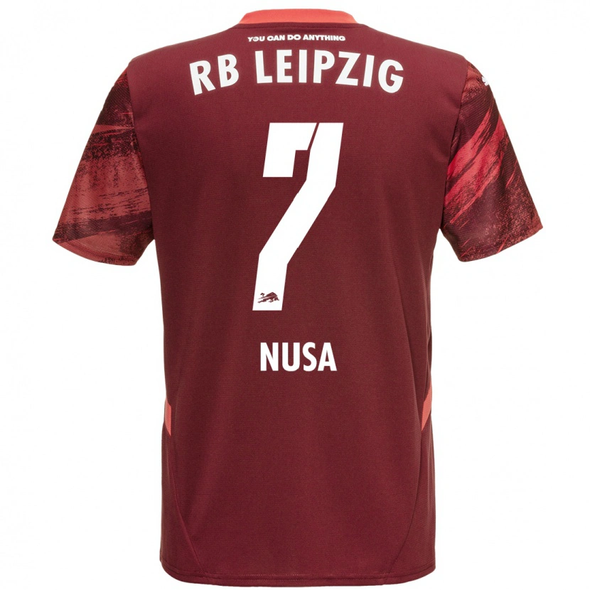 Danxen Pánské Antonio Nusa #7 Burgundské Daleko Hráčské Dresy 2024/25 Dres