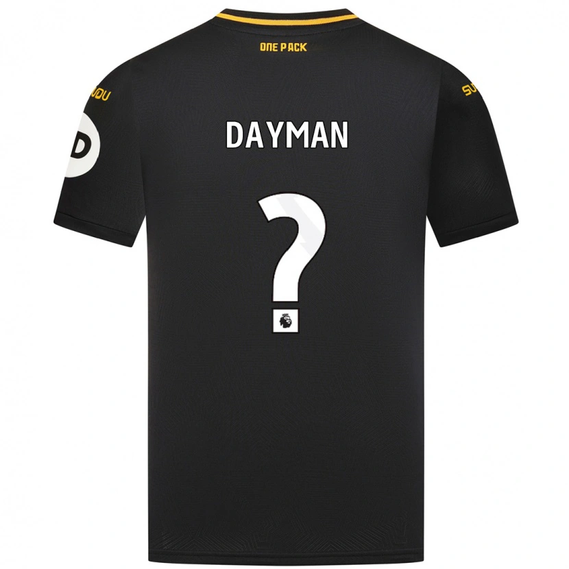 Danxen Pánské Myles Dayman #0 Černý Daleko Hráčské Dresy 2024/25 Dres