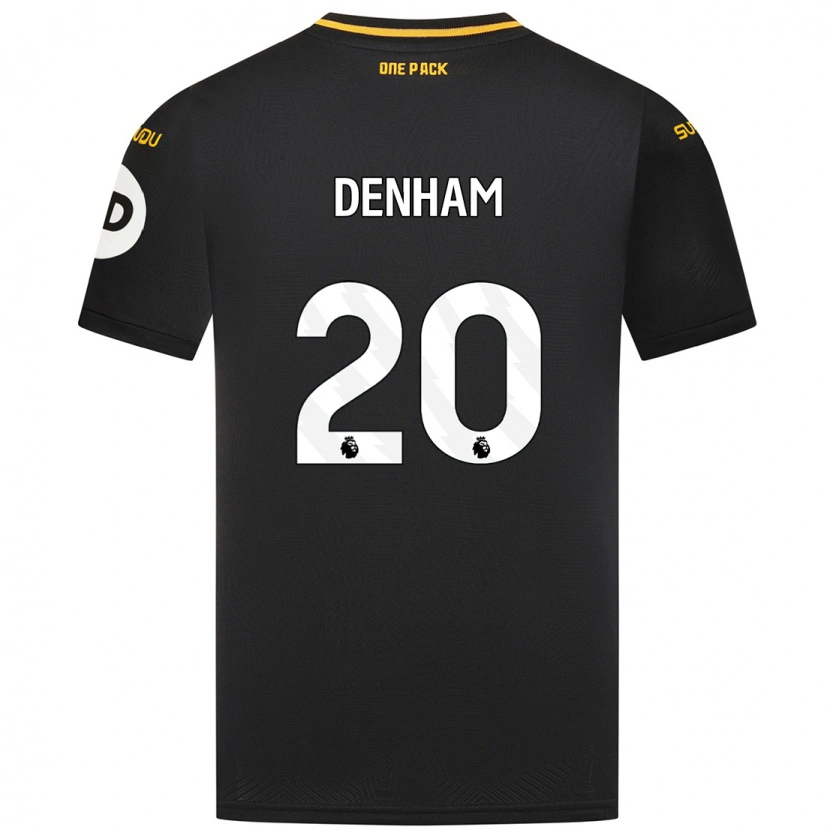 Danxen Pánské Ania Denham #20 Černý Daleko Hráčské Dresy 2024/25 Dres