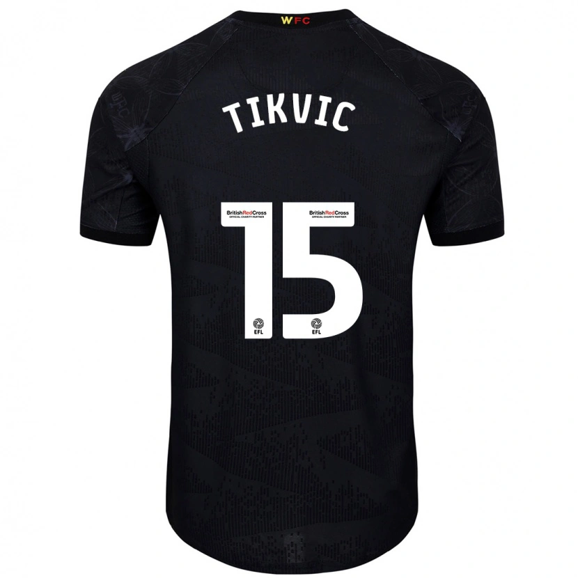 Danxen Pánské Antonio Tikvic #15 Černá Bílá Daleko Hráčské Dresy 2024/25 Dres