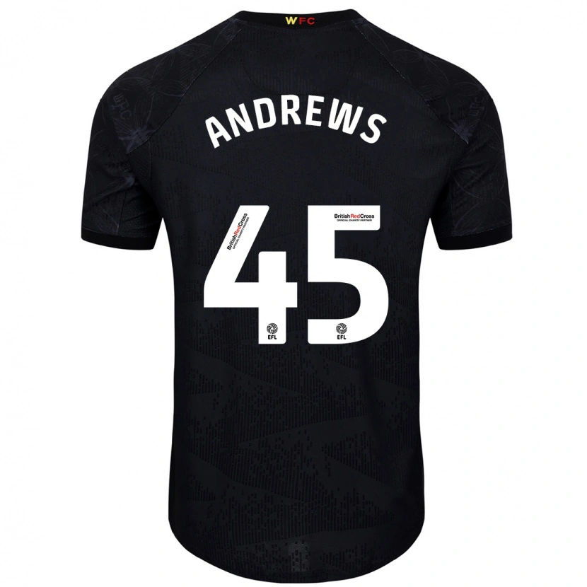 Danxen Pánské Ryan Andrews #45 Černá Bílá Daleko Hráčské Dresy 2024/25 Dres