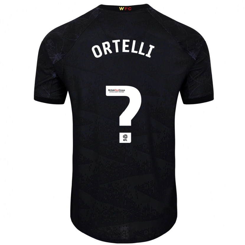 Danxen Pánské Gabriel Ortelli #0 Černá Bílá Daleko Hráčské Dresy 2024/25 Dres