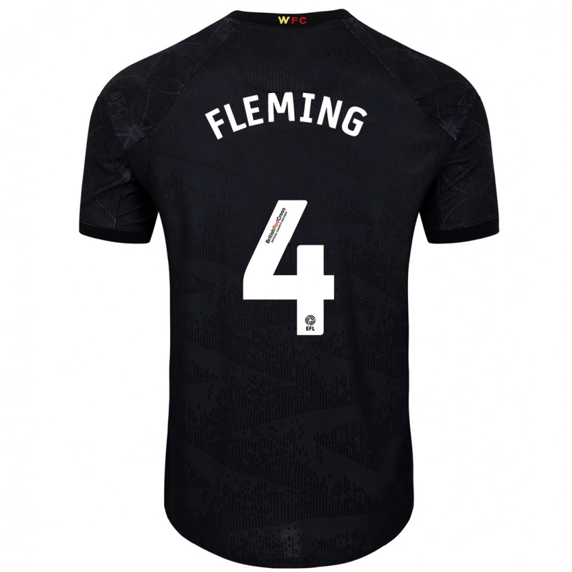 Danxen Pánské Charlotte Fleming #4 Černá Bílá Daleko Hráčské Dresy 2024/25 Dres