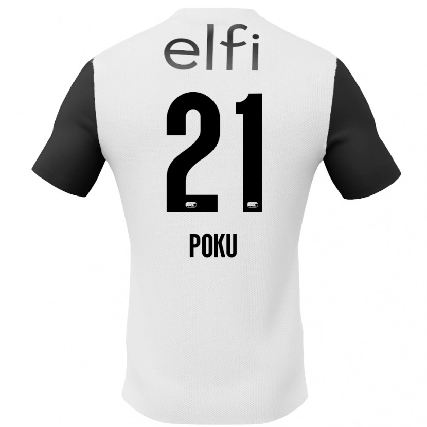 Danxen Pánské Ernest Poku #21 Bílá Černá Daleko Hráčské Dresy 2024/25 Dres
