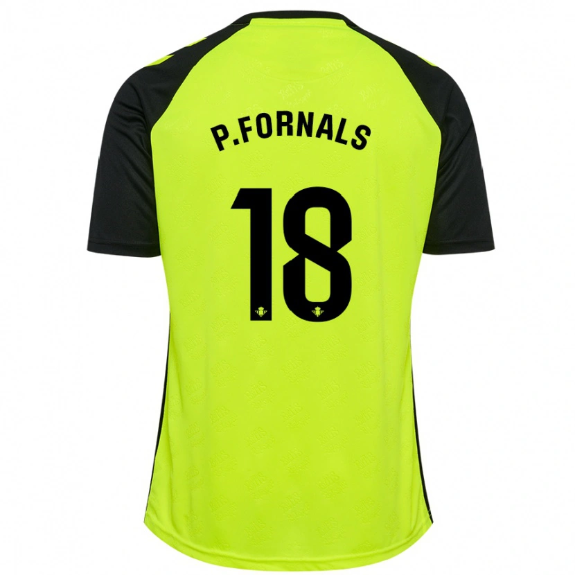 Danxen Pánské Pablo Fornals #18 Fluorescenční Žlutá Černá Daleko Hráčské Dresy 2024/25 Dres
