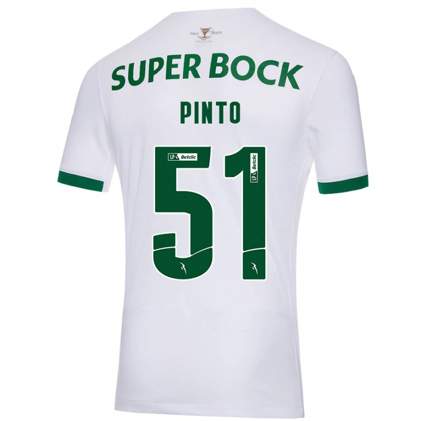 Danxen Pánské Diogo Pinto #51 Bílá Zelená Daleko Hráčské Dresy 2024/25 Dres