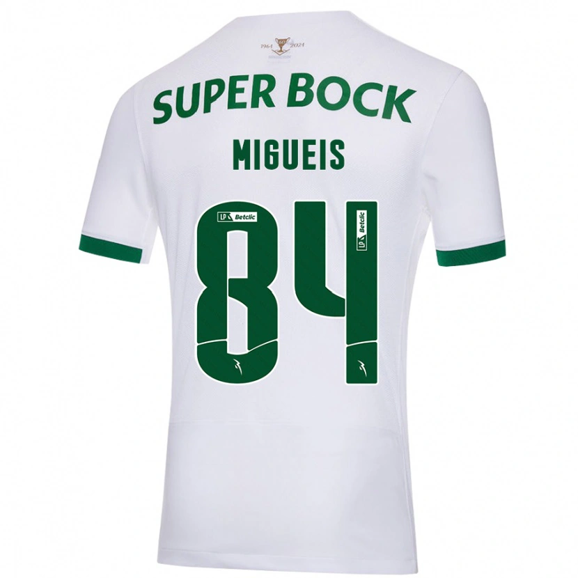 Danxen Pánské Pedro Miguéis #84 Bílá Zelená Daleko Hráčské Dresy 2024/25 Dres