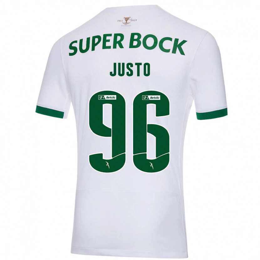 Danxen Pánské Samuel Justo #96 Bílá Zelená Daleko Hráčské Dresy 2024/25 Dres