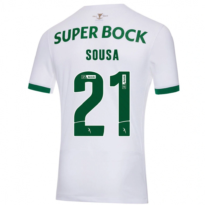 Danxen Pánské Margarida Sousa #21 Bílá Zelená Daleko Hráčské Dresy 2024/25 Dres