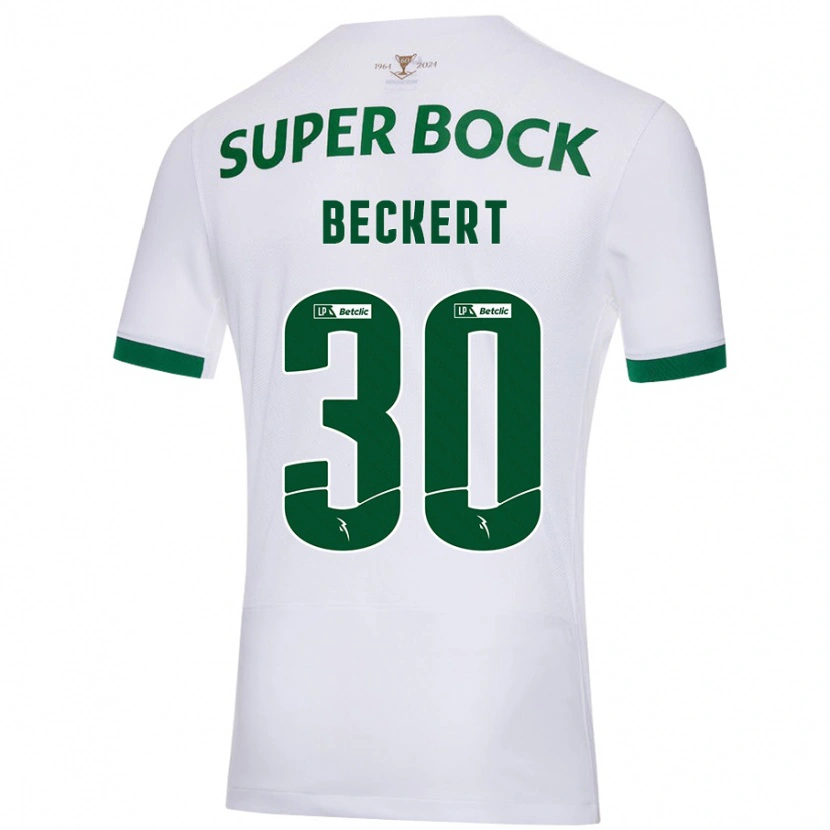 Danxen Pánské Carolina Beckert #30 Bílá Zelená Daleko Hráčské Dresy 2024/25 Dres