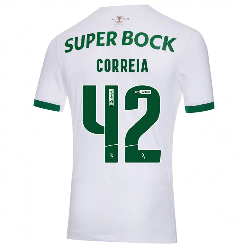 Danxen Pánské Leonete Maísa Nozerand Correia #42 Bílá Zelená Daleko Hráčské Dresy 2024/25 Dres
