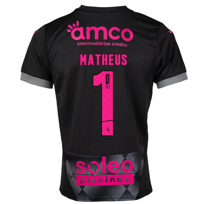 Danxen Pánské Matheus #1 Černá Růžová Daleko Hráčské Dresy 2024/25 Dres