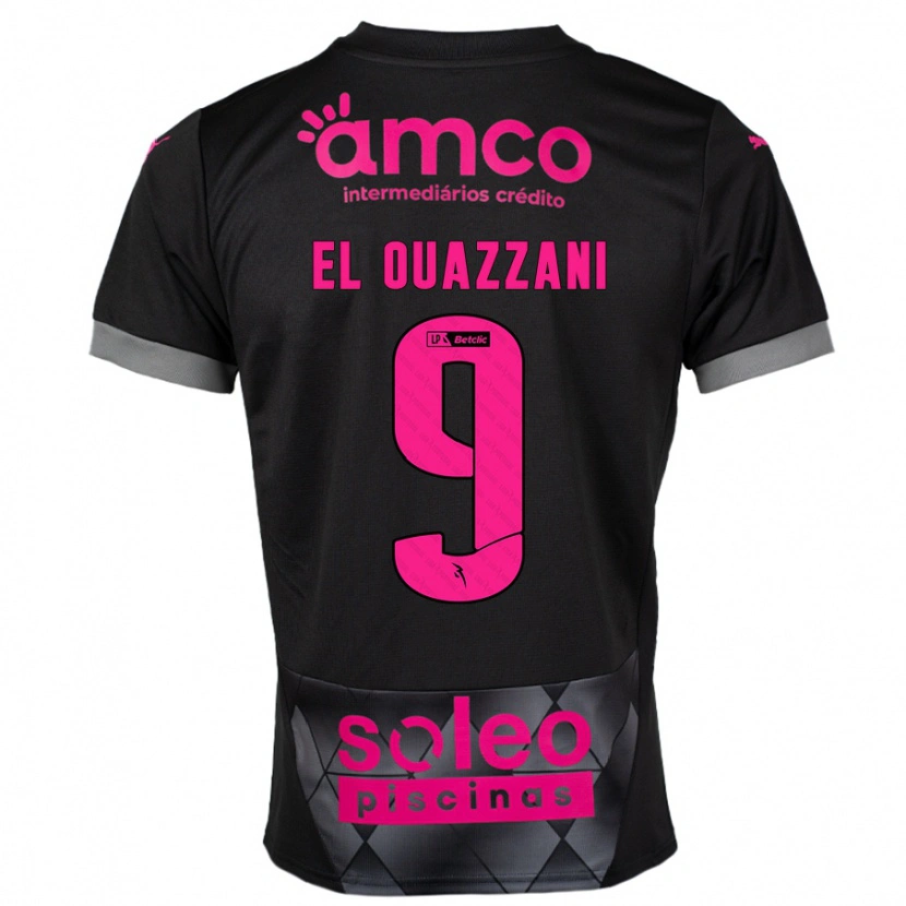 Danxen Pánské Amine El Ouazzani #9 Černá Růžová Daleko Hráčské Dresy 2024/25 Dres