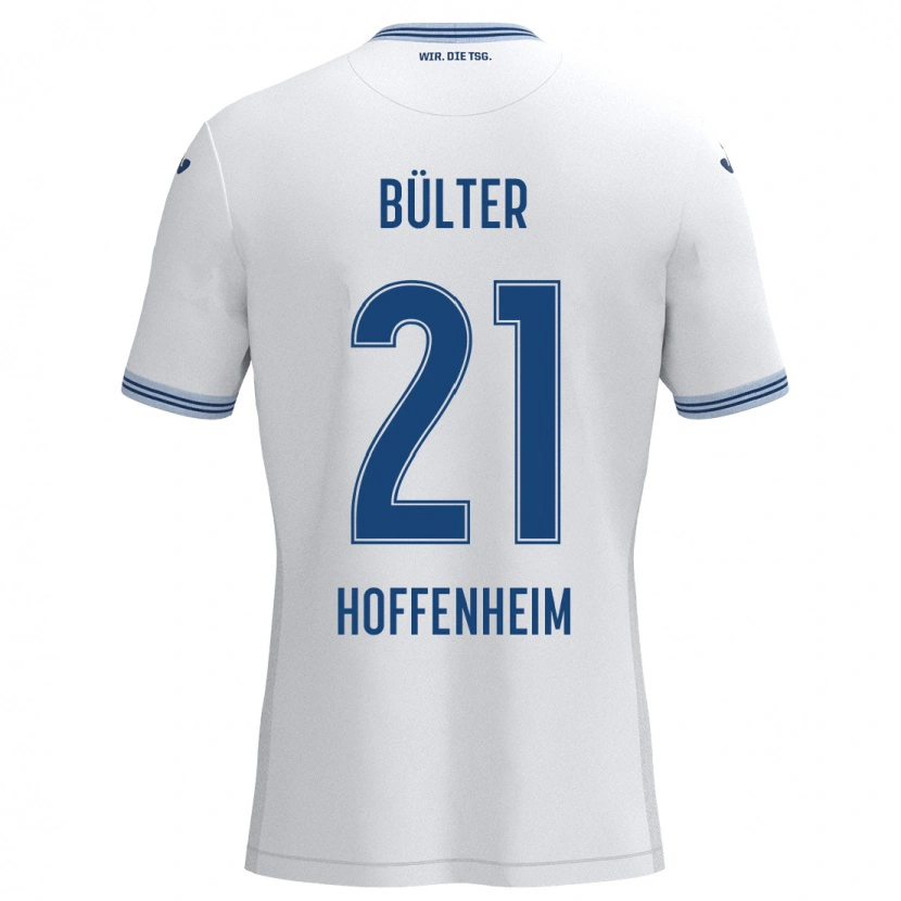 Danxen Pánské Marius Bülter #21 Bílá Modrá Daleko Hráčské Dresy 2024/25 Dres