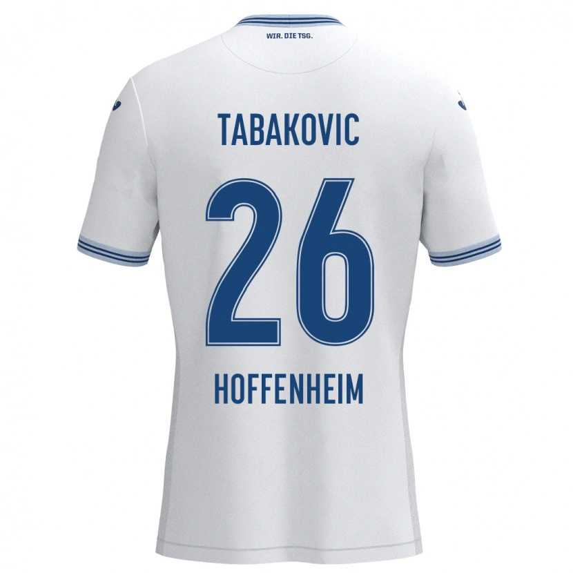 Danxen Pánské Haris Tabakovic #26 Bílá Modrá Daleko Hráčské Dresy 2024/25 Dres