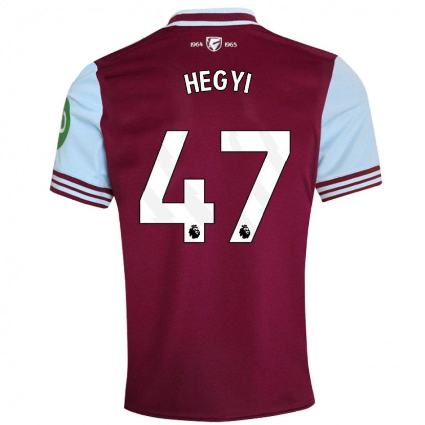 Danxen Dámské Krisztian Hegyi #47 Tmavě Červená Domů Hráčské Dresy 2024/25 Dres