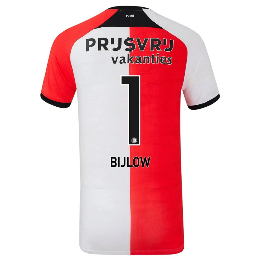 Danxen Dámské Justin Bijlow #1 Červená Bílá Domů Hráčské Dresy 2024/25 Dres
