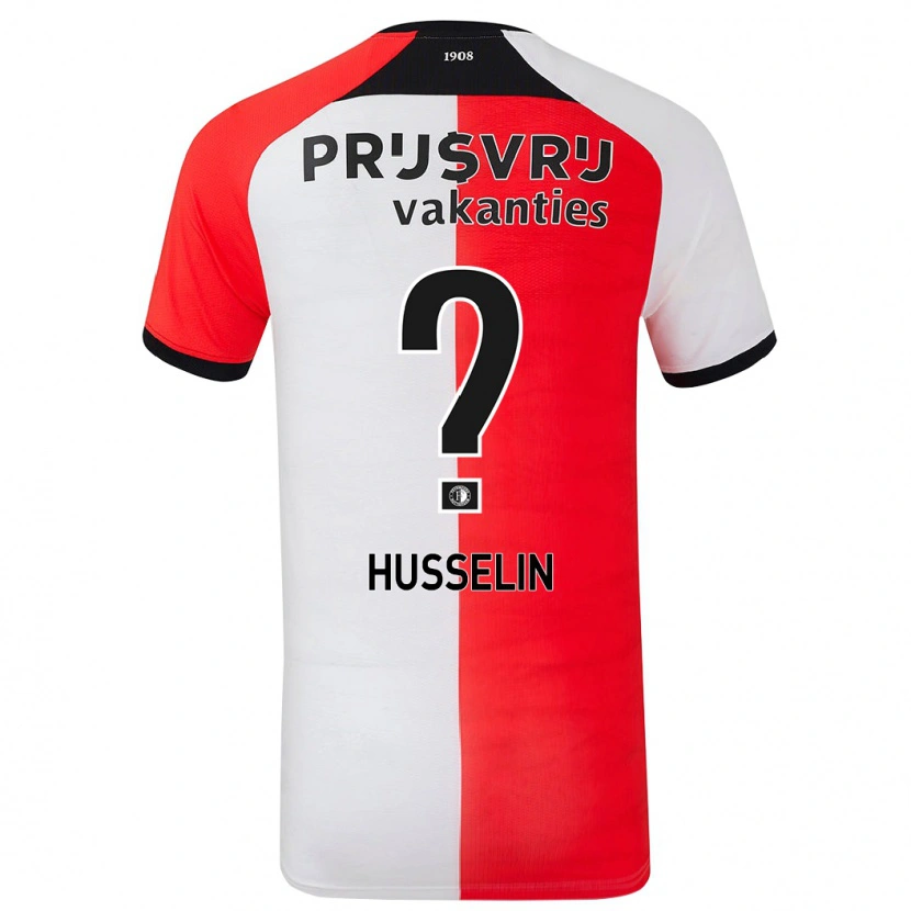 Danxen Dámské Matéo Husselin #0 Červená Bílá Domů Hráčské Dresy 2024/25 Dres