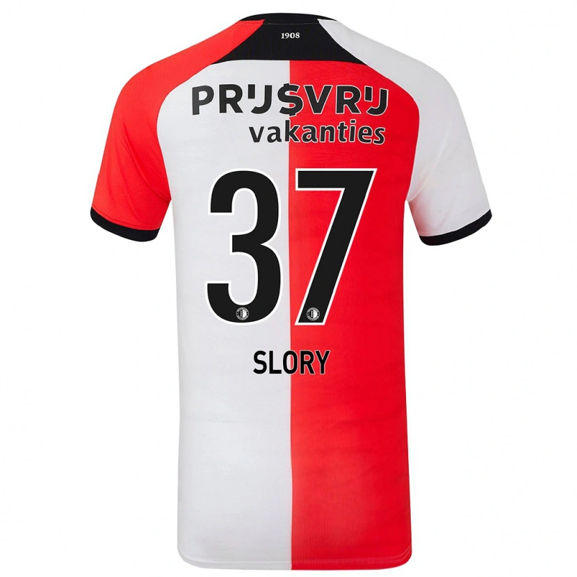 Danxen Dámské Jaden Slory #37 Červená Bílá Domů Hráčské Dresy 2024/25 Dres