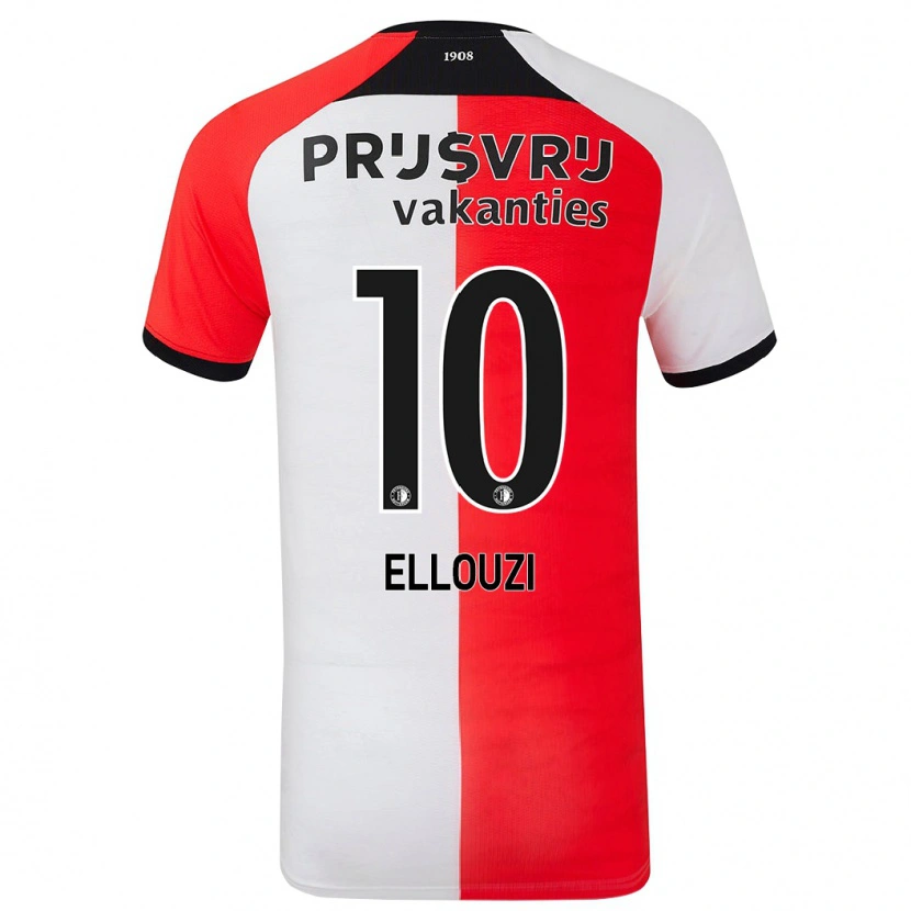 Danxen Dámské Sabrine Ellouzi #10 Červená Bílá Domů Hráčské Dresy 2024/25 Dres