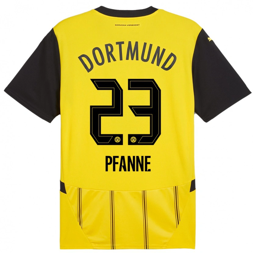 Danxen Dámské Franz Pfanne #23 Žlutá Černá Domů Hráčské Dresy 2024/25 Dres