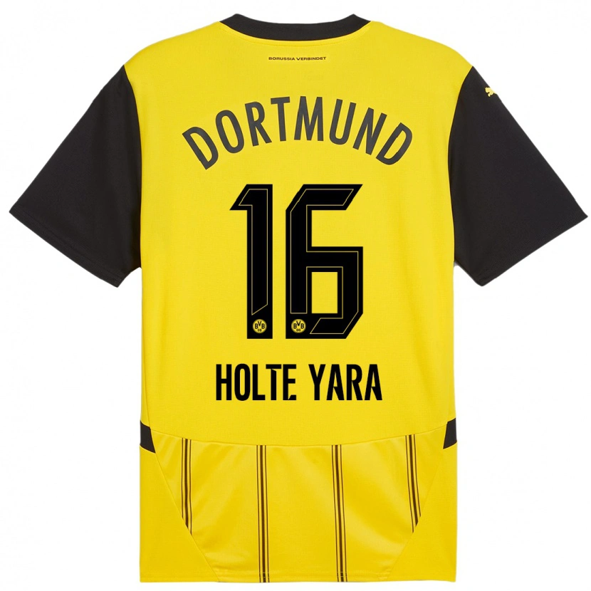 Danxen Dámské Ten Holte Yara #16 Žlutá Černá Domů Hráčské Dresy 2024/25 Dres