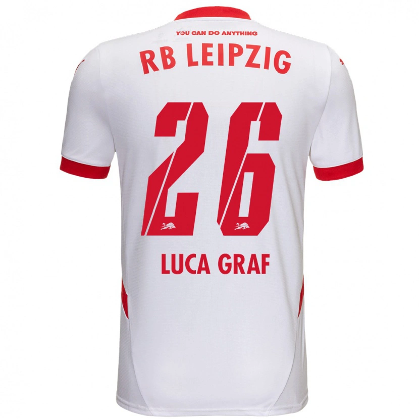 Danxen Dámské Luca Marie Graf #26 Bílá Červená Domů Hráčské Dresy 2024/25 Dres