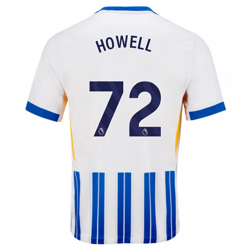 Danxen Dámské Harry Howell #72 Bílé Modré Proužky Domů Hráčské Dresy 2024/25 Dres