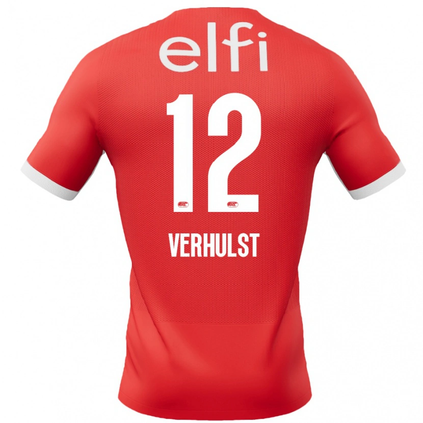 Danxen Dámské Hobie Verhulst #12 Červená Bílá Domů Hráčské Dresy 2024/25 Dres