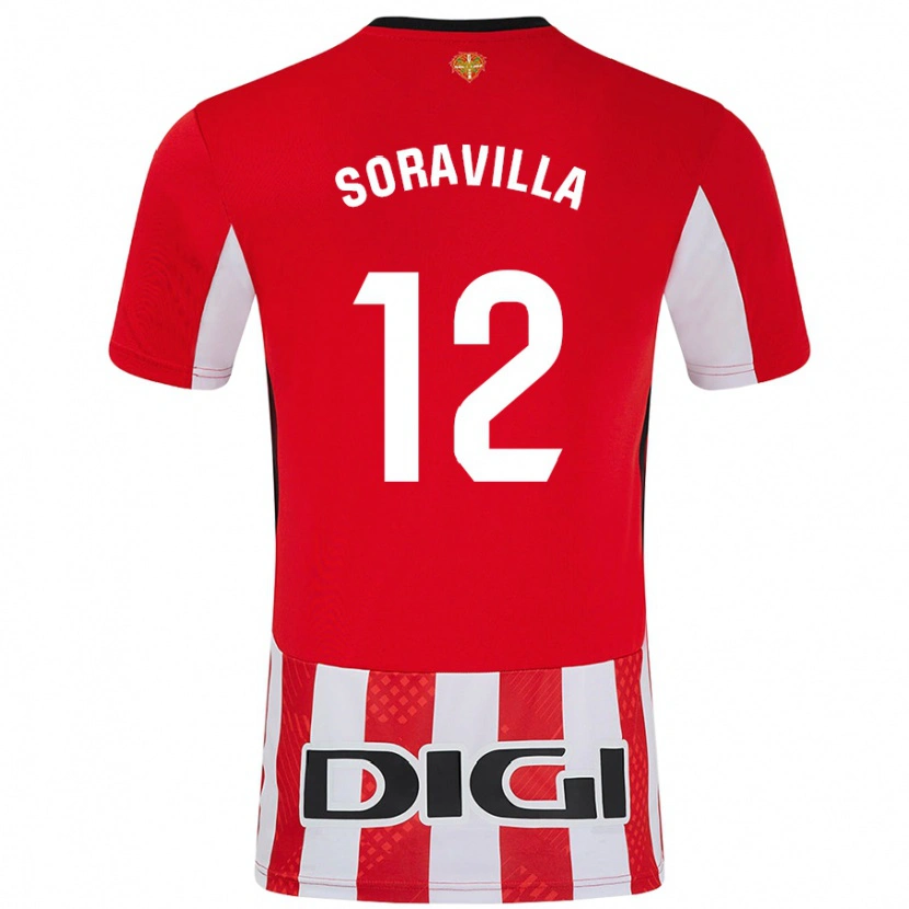 Danxen Dámské Ander Soravilla #12 Červená Bílá Domů Hráčské Dresy 2024/25 Dres