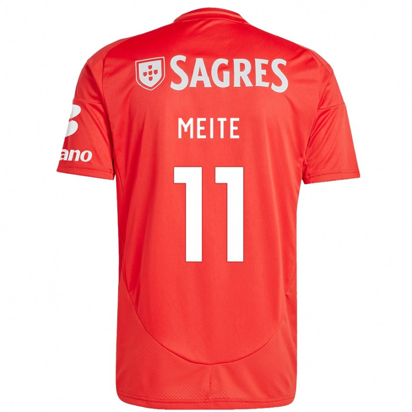 Danxen Dámské Soualiho Meite #11 Červená Bílá Domů Hráčské Dresy 2024/25 Dres
