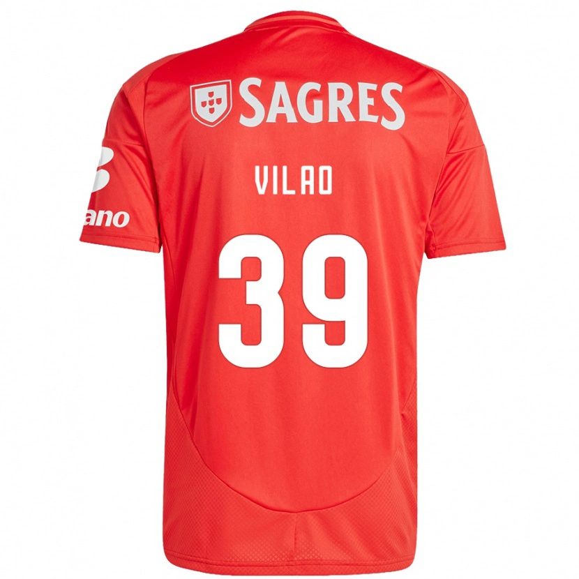 Danxen Dámské Carolina Vilao #39 Červená Bílá Domů Hráčské Dresy 2024/25 Dres