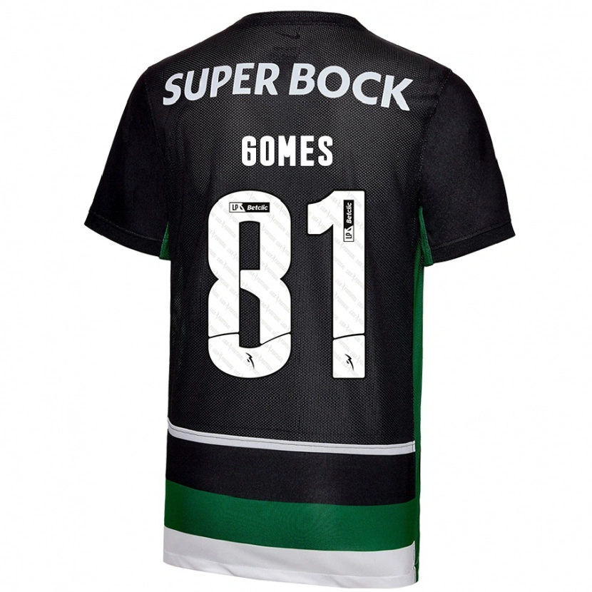 Danxen Dámské Salvador Gomes #81 Černá Bílá Zelená Domů Hráčské Dresy 2024/25 Dres