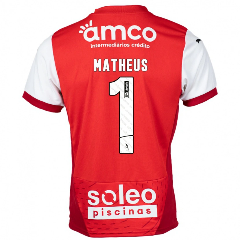 Danxen Dámské Matheus #1 Červená Bílá Domů Hráčské Dresy 2024/25 Dres