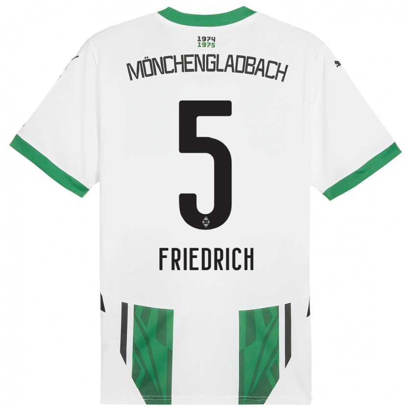 Danxen Dámské Marvin Friedrich #5 Bílá Zelená Domů Hráčské Dresy 2024/25 Dres