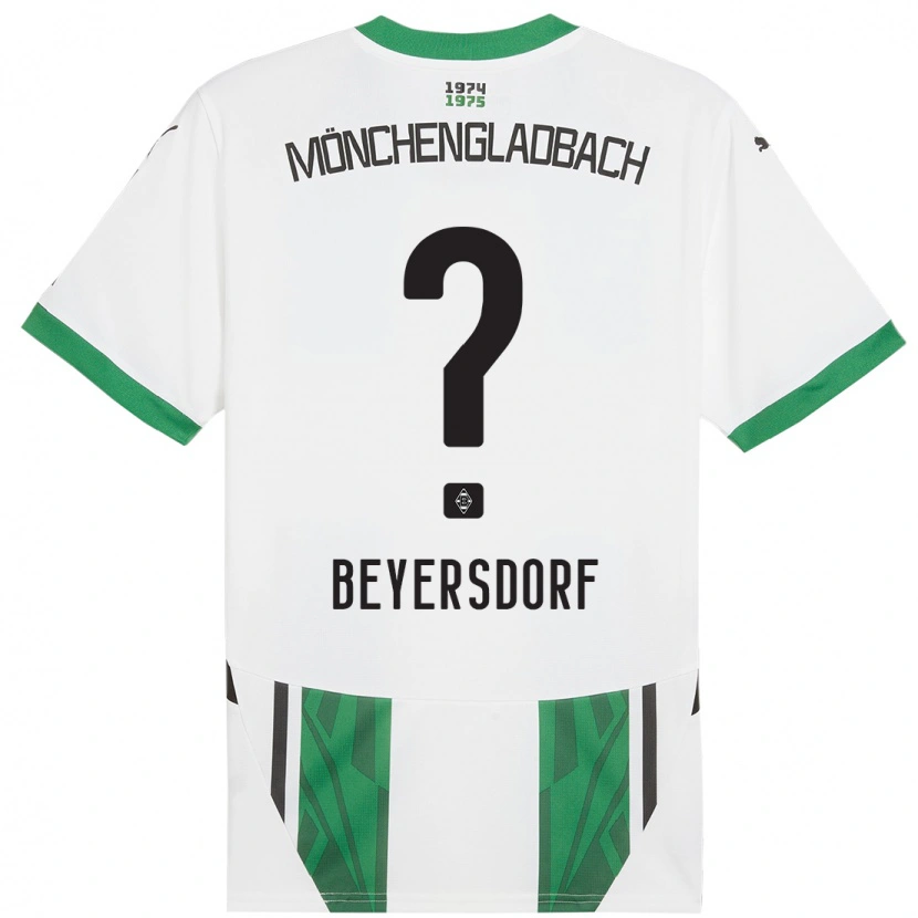 Danxen Dámské Chris Beyersdorf #0 Bílá Zelená Domů Hráčské Dresy 2024/25 Dres